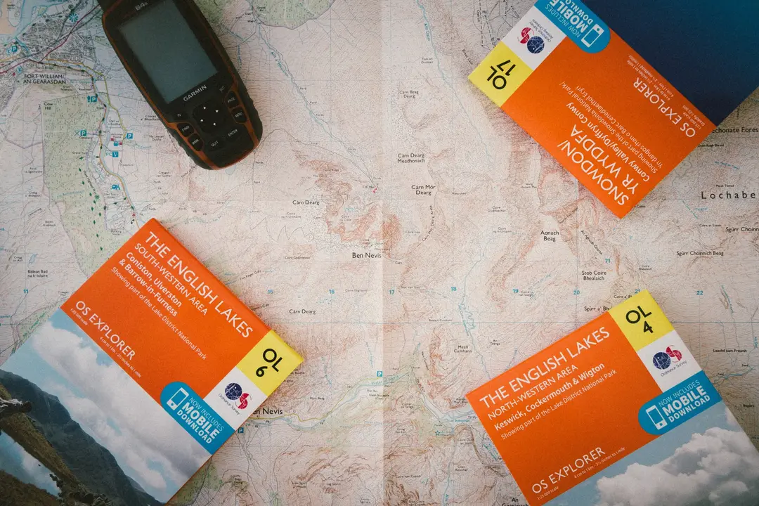 Photograph depicting Ordnance Survey maps